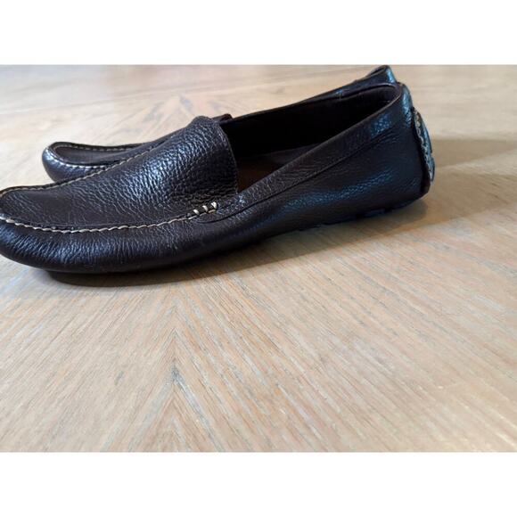 Polo Ralph Lauren Terence Venetian Pebbled Leather Driving Loafer chocolate 10.5 - Picture 2 of 8